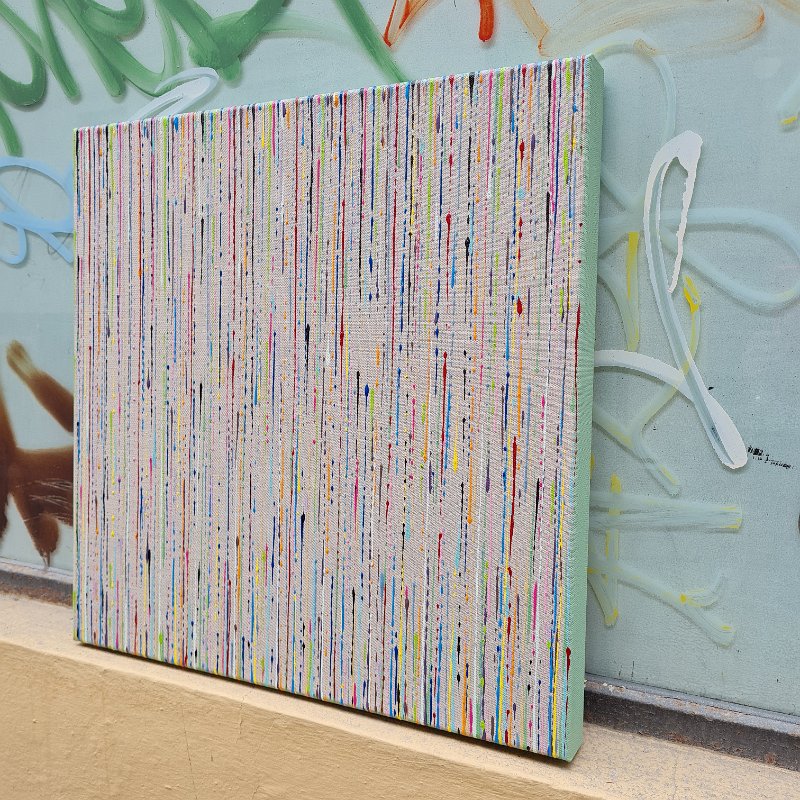 Coloured lines 3 2024, 50x50, 90x20, Acryl-Lack auf LW, € 780